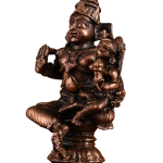 Pure Copper Relaxed Sita Ram Idol | 4" (10.2 cm) Height | 0.45 kg Premium Sacred Art | Serene Divine Couple | Traditional Temple Grade Murti